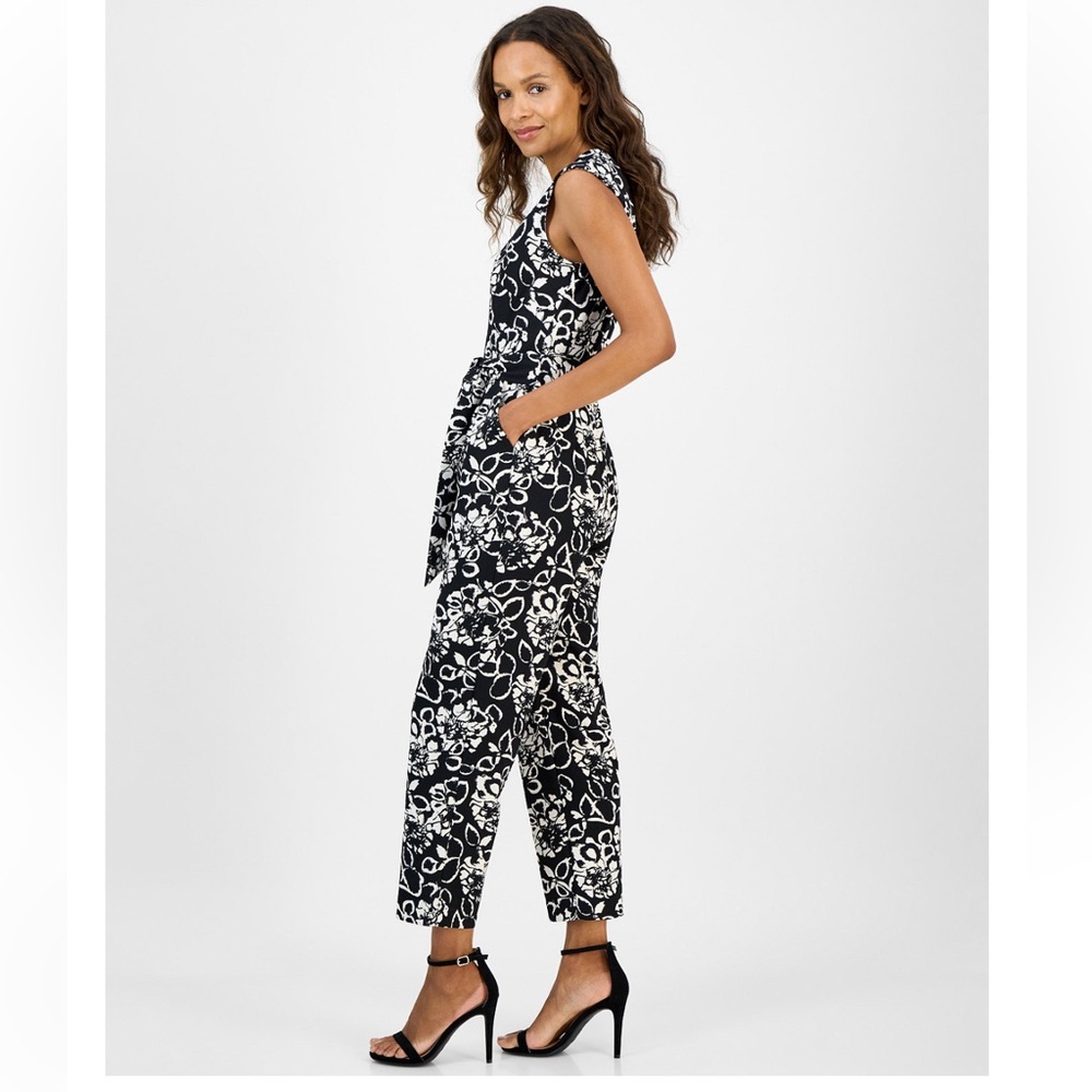 Anne Klein Petite Printed Jumpsuit - Picture 2 of 6